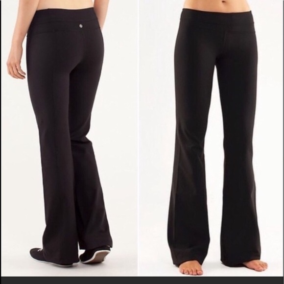 women's black flare yoga pants